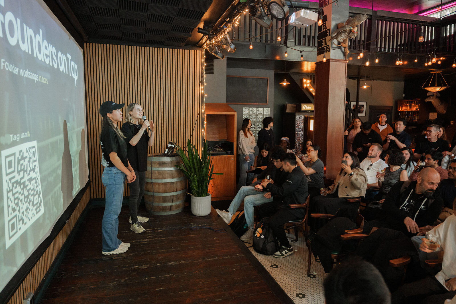 opening the night to a packed room