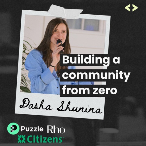 Dasha Shunina speaking at Founders on Tap